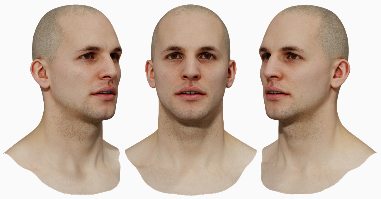 20's man 3d head scan